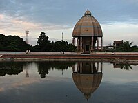 Valluvar Kottam terrace reflection.JPG