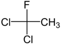 Structures of 1,1-dichloro-1-fluoroethane