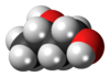 Spacefill model of 1,3-butanediol (S)