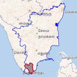 Location of திருநெல்வேலி மாவட்டம்