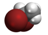 Spacefill model of 1,1-dibromoethane