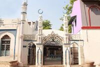 Mosque building with two minarets